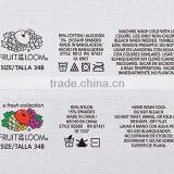 High Quality Custom Direct-factory Wholesale Heat Transfer Care Labels on Garments thumbnail-1