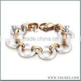 Fashion Trends White Stainless Steel Ceramic Bracelet