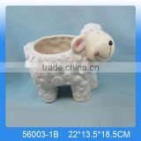 Lovely ceramic sheep flower planter,animal ceramic garden planter