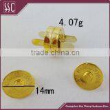 High Quality Brushed Brass Magnetic Button for Bag Accessories