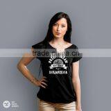 2016 Custom Design Women Female T-shirt Print Logo Slogan DTG OEM Service Screenprint Transfer thumbnail-1