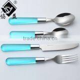 Hot-sale Stainless Steel PS Plastic Handle Melamine Tableware With Transparant Handle thumbnail-6