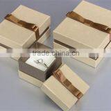 Custom Fancy Paper Handmade Ring Necklace Earring Box Set thumbnail-1