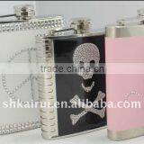 Stainless Steel Hip Flask With Pearl Outside