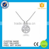 Metal pendants for engraving round Natural Clover pendant