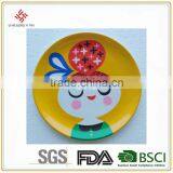 Cartoon Girl Melamine Plate Circular Plate thumbnail-1