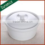 Cooking pot in ceramic, round soup with lid