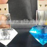 Crystal glass usb flash drive with led light