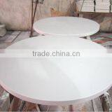 White Artificial Marble Round Stone Top, Restaurant Dining Table ,stone Round Table Tops thumbnail-2
