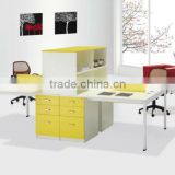 Office cubicle design table top partition with cabinet