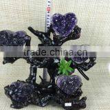Hot Sale Nature Fantastic Lovely Heart Amethyst Geode Purple Geode