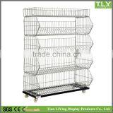 SSW-CM-601 Custom Iron Supermarket Basket Shelf / Iron Store Basket Shelf Manufacturer thumbnail-1