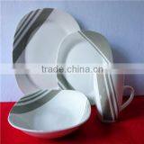Shandong Porcelain Ware White Square Dinner Set Western Tableware Set