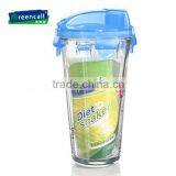 400ml Glass Shaker Bottle Fruit Infuser Water Bottle thumbnail-1