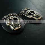 30x40mm Oval Dark Skull Skeleton Head Steam Punk Resin Cameo DIY Halloween Cabochon Vintage Style Pendant Charm Jewelry Supplies thumbnail-2