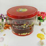 Food Grade Customized Bucket Shape Popcorn Canned Food Tin Can thumbnail-1