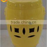Modern Yellow Chinese Porcelain Stool Chair thumbnail-1