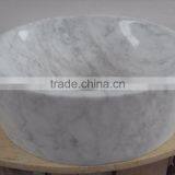 Carrara White Marble Sinks Round Basin Hot Sale thumbnail-2