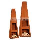 FO-9F01 Popular Corten Steel Outdoor Fireplace thumbnail-2