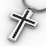 OEM / ODM Stainless Steel Pendant Black Cross Fashion thumbnail-2