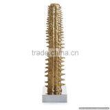 gold plated cactus tree centerpiece sculpture