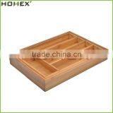 Multifunctional and Practical Bamboo Extensible Kitchen Utensils Cutlery Drawer Organizer/Homex_Factory thumbnail-1