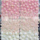 Artificial Silk Ombre Flower Wall With Wood Panel for Wedding Decoration thumbnail-1