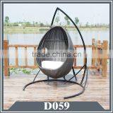 Egg Shape Rattan Swing Hanging Chair Indoor Outdoor Use thumbnail-1