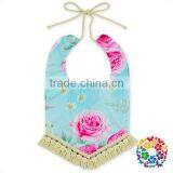 Fashion Baby Girls Floral Bandana Adjustable Strape Tassel Custom Baby Bibs thumbnail-2