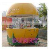 Large fiberglass mobile food kiosk