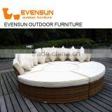 Outdoor Sunbed Resin Rattan Outdoor Daybed With Canopy thumbnail-2