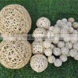 Eco Friendly 100 % Natural Handwoven Bamboo Rattan and Seagrass Decorative Ball thumbnail-6