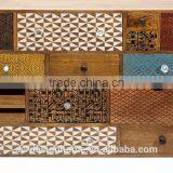 WOODEN CABINET W/14 DRAWERS thumbnail-1