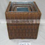 PE RATTAN WICKER PANTER POT HOME DECORATION thumbnail-1