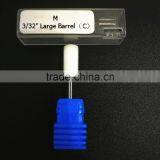 Medium Type Mshank Diameter 2.35mm Ceramic Burr For Nail 1 Piece Huaxing Large Barrel thumbnail-1