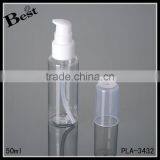Best Sellers Clear 50ml Pet Bottle Pump Cosmetic Skin Care Lotion Serum Cream Plastic Bottle Pet Wholesale thumbnail-2