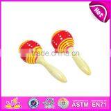 2017 Handmade Toy Percussion Instrument Wooden Baby Maracas for Sale W07I059 thumbnail-5