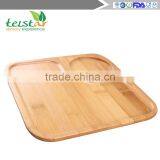 Manufacturer Direct Selling Foreign Trade Export of High Quality Bamboo Tea Snack Dish Square Green Bamboo Plates thumbnail-4