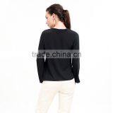 Long Sleeve Latest Blouse Styles V-neck White Women Latest Blouse Styles thumbnail-5