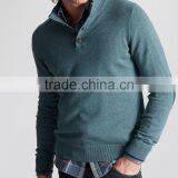 Wholesale Good Quality 100% Wool Sweater Design for Boys High Neck Navy Marl Sweater for Men(BKNM17) thumbnail-1