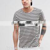 Cheap High Quality Striped Men Crew Neck T-shirt Manufacturers in China thumbnail-1