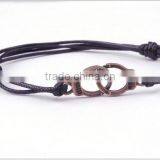 Long Cross Connector Charm Suede Leather Bracelet Diy Cheap Handmade Cross Leather Knotted Bracelets for Her Gifts thumbnail-4