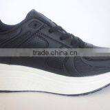Good Supplier PU Outsole Black Upper Women Shoes With White Sole thumbnail-4