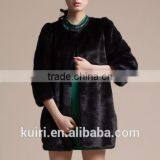 European Style Pure Colour Woman Faux Fur Overcoat Lady Rabbit Fur Witer Fashionable Coat thumbnail-5