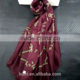 New Fashion Winter Hot Sale Big Flower Peddles Printed Woman Cotton Scarf thumbnail-5