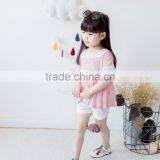 S33520W Sweet Girls New Lace Flower Fancy Summer Pink Blouse thumbnail-3