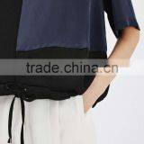 China Wholesale Assorted Colors Drawstring Blank t Shirts Women Plain T-shirts thumbnail-3