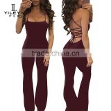 Women rompers and jumpsuits 2017,party wear jumpsuits women 2017 long pant polyester