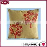 Indian Flower Embroidery Design Linen Cushion Cover Fabric thumbnail-3