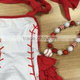 Cotton Baby Bubble Halter Romper Summer Girl Boutique Rompers Baby Jumpsuits Kids Baseball Baby Romper Set Infant Girl Clothes thumbnail-4